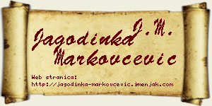 Jagodinka Markovčević vizit kartica